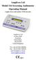 Amplivox Ltd Model 116 Screening Audiometer Operating Manual