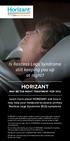 HORIZANT MAY BE THE RIGHT TREATMENT FOR YOU