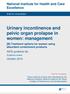 Urinary incontinence and pelvic organ prolapse in women: management