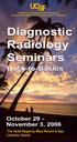 Diagnostic Radiology Seminars Back-to-Basics