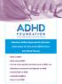 Attention Deficit Hyperactivity Disorder: Information for Nurse led ADHD Clinics and School Nurses