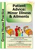 Patient Advice: Minor Illness & Ailments