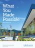What You Made Possible ANNUAL REPORT 2015