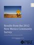Results from the 2012 New Mexico Community Survey