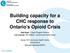 Building capacity for a CHC response to Ontario's Opioid Crisis