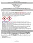 Safety Data Sheet Section 1 - Chemical Product and Company Identification. Section 2 - Hazards Identification