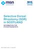 Selective Dorsal Rhizotomy (SDR) in SCOTLAND INFORMATION FOR PHYSIOTHERAPISTS