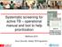 Systematic screening for active TB operational manual and tool to help prioritization