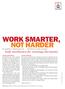 Work Smarter, not harder
