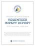 UNIVERSITY OF ROCHESTER VOLUNTEER IMPACT REPORT FOR CALENDAR YEAR 2014
