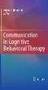 Communication in Cognitive Behavioral Therapy