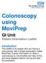 Colonoscopy using MoviPrep