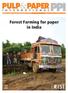 - November 2012 Forest Farming for paper in India