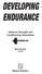 Developing endurance. National Strength and Conditioning Association. Ben Reuter. Human Kinetics. EditoR
