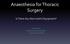 Anaesthesia for Thoracic Surgery