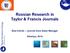 Russian Research in Taylor & Francis Journals
