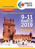 9-11 MARCH. Portugal. 1st announcement.   9th European Multidisciplinary Colorectal Cancer Congress. Lisbon Congress Center