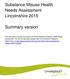 Substance Misuse Health Needs Assessment Lincolnshire 2015
