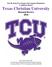 Part 86, Drug-Free Schools and Campuses Regulations Compliance Report Texas Christian University Biennial Review 2018