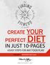 DIET CREATE YOUR PERFECT IN JUST 10-PAGES 4 EASY STEPS FOR ANY FOOD PLAN. VOLUME 1 BEGINNER Diet Guide AMPLIFYADVANCED BULKING PLAN 1