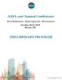AASA 31st Annual Conference PRELIMINARY PROGRAM