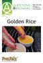 ISSN SERIES NO. 08 DECEMBER 2012 Revised English. Golden Rice PHILIPPINE RICE RESEARCH INSTITUTE