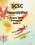 SCSC. Newsletter. August 2018 Volume 18 Issue 2