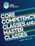 COMPETENCY CLASSES and MASTER CLASSES