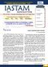 IASTAM PRE NOTE. NEWSLETTER *Vol : III *Issue : 1 *December 2018 (Monthly) *Price : Rs. 6/- *Page 8 *Pune. Communiqué