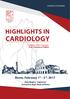 CARDIOLOGY HIGHLIGHTS IN. Rome, February 1 st - 3 rd, Aula Magna, Sapienza Università degli Studi di Roma