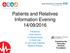 Patients and Relatives Information Evening 14/09/2016