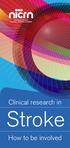 Clinical research in. Stroke. How to be involved