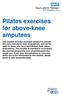 Pilates exercises for above-knee amputees