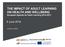 THE IMPACT OF ADULT LEARNING ON HEALTH AND WELLBEING European Agenda for Adult Learning