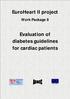 EuroHeart II project. Work Package 9. Evaluation of diabetes guidelines for cardiac patients