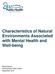 Characteristics of Natural Environments Associated with Mental Health and Well-being