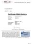 Certificate of Mold Analysis