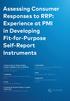 Assessing Consumer Responses to RRP: Experience at PMI in Developing Fit-for-Purpose Self-Report Instruments