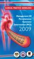 Clinical Practice Guidelines on management of percutaneous coronary intervention (PCI) 2009