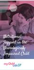 Nutritional Support in the Neurologically Impaired Child