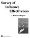 Survey of Influence Effectiveness. A Research Report