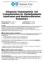 Allogeneic Hematopoietic Cell Transplantation for Myelodysplastic Syndromes and Myeloproliferative Neoplasms