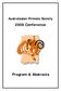 Australasian Primate Society Conference. Program & Abstracts