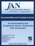 Accommodation and Compliance Series. Accommodation and Compliance Series: Employees with Alcoholism