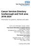 Cancer Services Directory Scarborough and York area