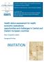 INVITATION. Health status assessment for health economic evaluations: opportunities and challenges in Central and Eastern European countries