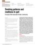 Smoking patterns and readiness to quit