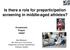Is there a role for preparticipation screening in middle-aged athletes? Europrevent, Prague,
