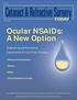 Ocular NSAIDs: A New Option