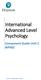 International Advanced Level Psychology. Component Guide Unit 2 WPS02